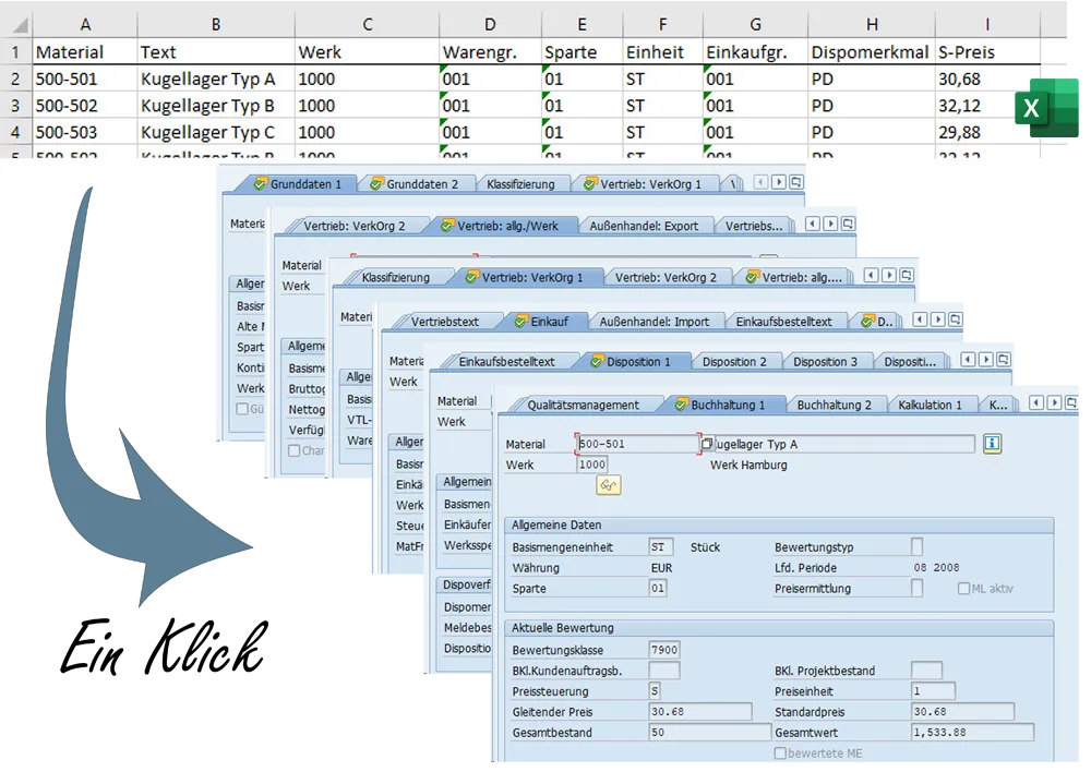 Process Runner: SAP-Oberfläche mit One-Click-Datenaustausch