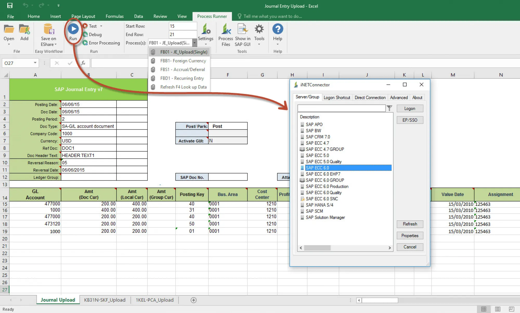 Process Runner: Datenbearbeitung in Microsoft Excel